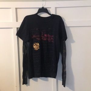 Pathway black shirt with long sleeves szXL